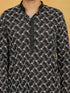 Vastramay Men's Black Cotton Kurta And Pyjama Set